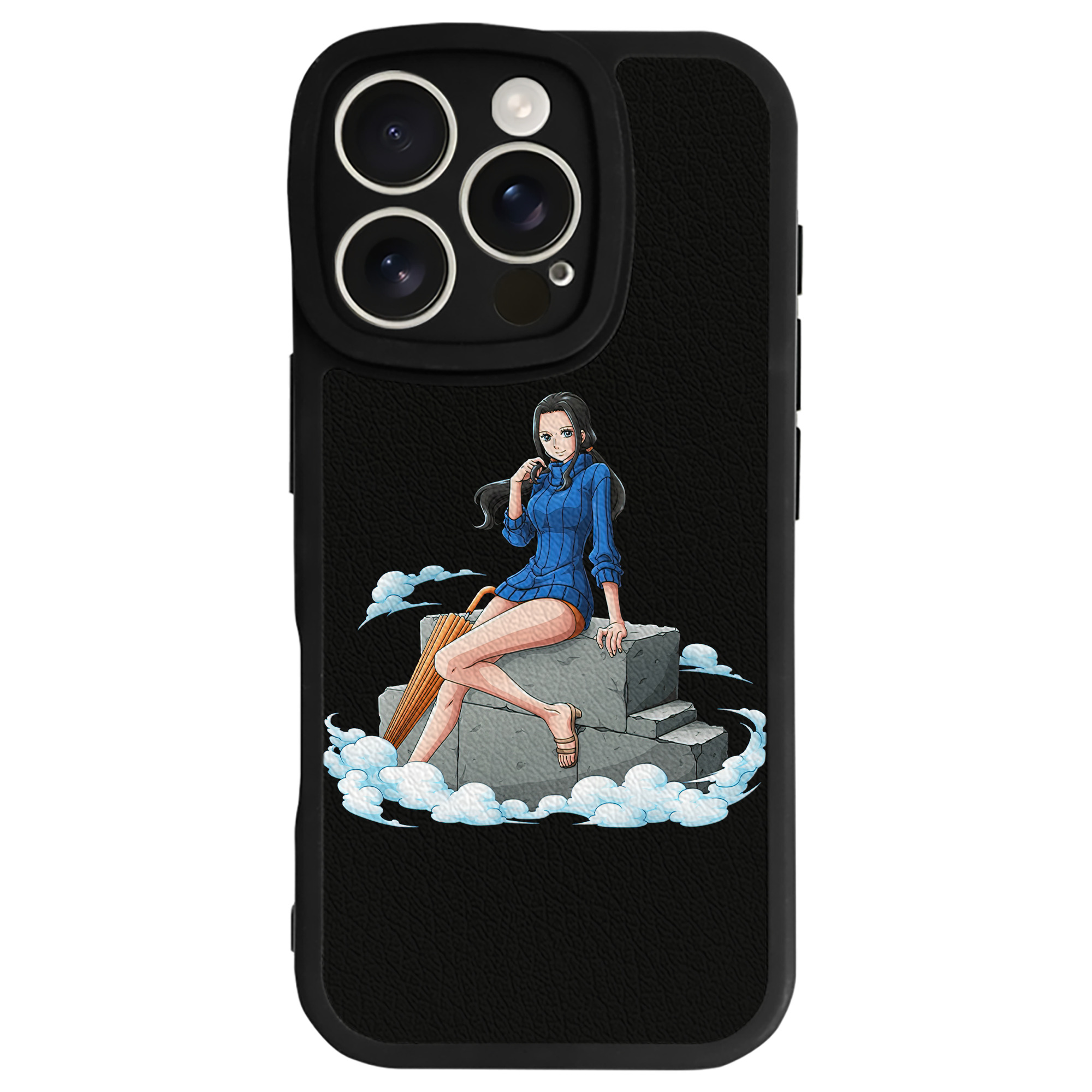（画像用） ワンピース ニコ・ロビン ONE PIECE Nico Robin 【iPhone 16シリーズ対応】シリコンスマホケース（レザー調） 材質：シリコン